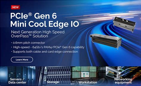 gen 6 card edge connectors|PCIe Gen 6 Mini Cool Edge IO Connector .
